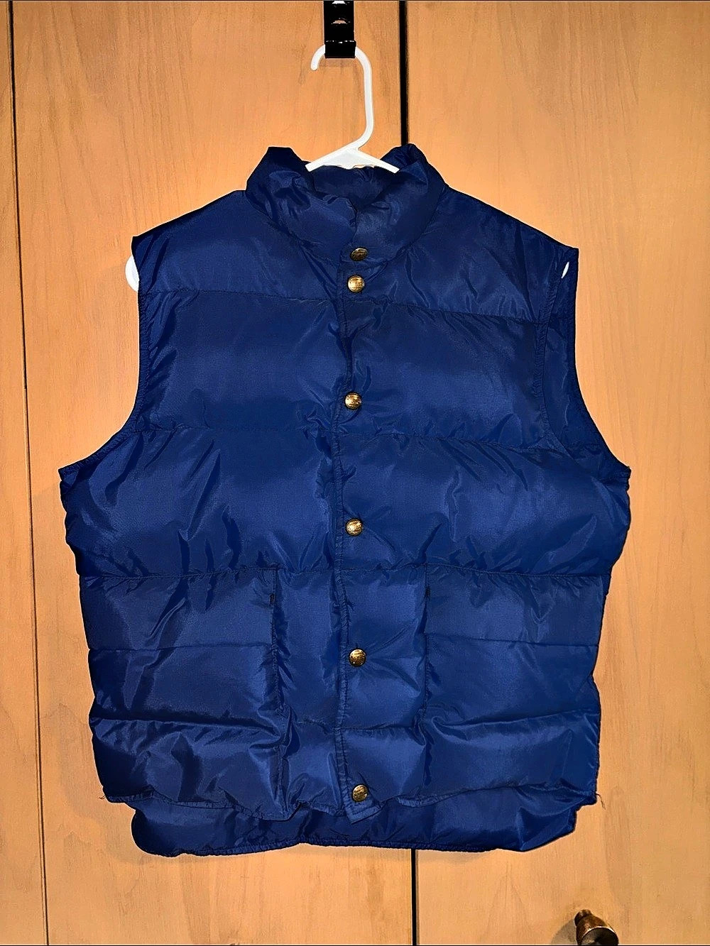 L.L.Bean Vintage Goose Down Puffer Vest Blue Size Medium